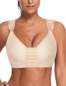 img 4 attached to Women'S Post-Surgery Front Closure Sports Bra With KIMIKAL Technology