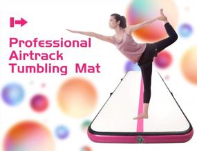 img 3 attached to 10Ft Inflatable Gymnastics Air Tumbling Mat With Electric Air Pump For PreGymnastic Training