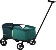 multipurpose hand-pulled eco wagon with removable cushioned seat for ultimate utility logo