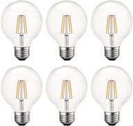 upgrade your lighting with luxrite vintage g25 led globe bulbs - 60w equivalent, dimmable, 2700k warm white (6 pack) logo