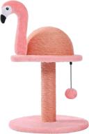 petepela cat scratching post: interactive toy ball & extra replacement pole included - natural sisal scratcher for kittens and small cats logo