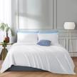 luxuriate in comfort with lianlam 1200 thread count cotton queen size sheets: soft egyptian cotton sheets with 16" elasticized deep pockets-4 piece set (white, queen) logo