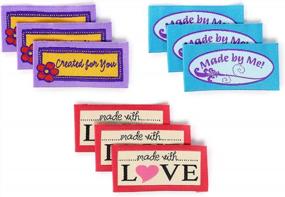 img 2 attached to Dritz 3244 Sew-In Embroidered Label, Made With Love (9-Count)
