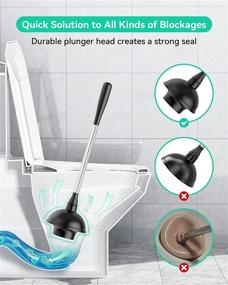 img 2 attached to MIBIO 2-in-1 Toilet Plunger and Bowl Brush Combo: Stainless Steel Set for Effective Bathroom Cleaning