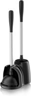 mibio 2-in-1 toilet plunger and bowl brush combo: stainless steel set for effective bathroom cleaning logo