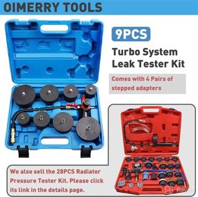 img 3 attached to 🔍 OIMERRY Turbo System Charger Air Pressure Leakage Tester Kit with 4 Pairs of Stepped Adapters for Most Cars, 9PCS, Blue" - "OIMERRY Turbo System Charger Air Pressure Leakage Tester Kit with 4 Pairs of Stepped Adapters for Most Car Models, 9PCS, Blue