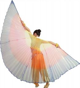 img 3 attached to Kids' Halloween Belly Dance Isis Wings Costume By MUNAFIE - Perfect For Young Performers