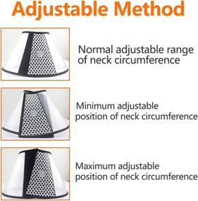 img 2 attached to 🐱 FadyDail Cat Cone: Adjustable Pet Recovery Collar for Small Animals - Perfect After Surgery or to Prevent Licking, Soft and Protective Elizabethan Cone for Kittens, Puppies, Rabbits, and Small Dogs