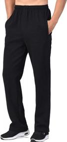 img 1 attached to Zoulee Men'S Sports Sweatpants With Front Zip Fly And Open-Bottom Trousers