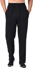 img 2 attached to Zoulee Men'S Sports Sweatpants With Front Zip Fly And Open-Bottom Trousers