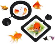 🐠 ds. distinctive style fish feeding ring: 2-piece aquarium & tank floating food feeders with suction cup логотип