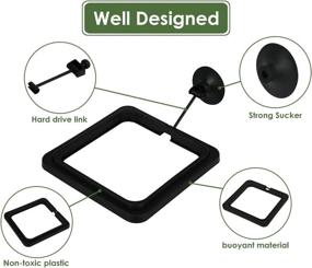 img 2 attached to 🐠 DS. DISTINCTIVE STYLE Fish Feeding Ring: 2-Piece Aquarium & Tank Floating Food Feeders with Suction Cup