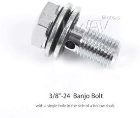 img 3 attached to KiWAV 3/8 Inch 24 Banjo Bolt with Washers: Ideal Rear Brake Master Cylinder Compatibility