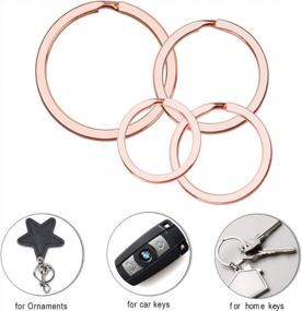 img 1 attached to Organize Your Keys Like A Pro With Teskyer'S 40-Count Rose Gold Key Chain Rings In 4 Sizes