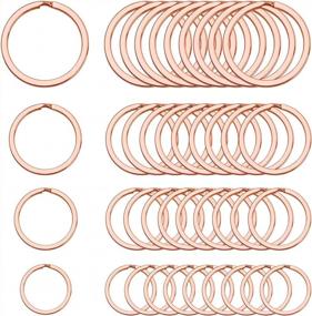 img 4 attached to Organize Your Keys Like A Pro With Teskyer'S 40-Count Rose Gold Key Chain Rings In 4 Sizes