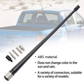 img 3 attached to 🚗 ABBREE 12.8 Inches Flexible Rubber Car Antenna for F150, Dodge Ram 1500 2009+,Toyota, Honda, Nissan,Improved Car Radio FM/AM Reception (Silver)