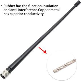 img 2 attached to 🚗 ABBREE 12.8 Inches Flexible Rubber Car Antenna for F150, Dodge Ram 1500 2009+,Toyota, Honda, Nissan,Improved Car Radio FM/AM Reception (Silver)