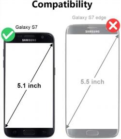 img 3 attached to Бордовый кожаный флип-чехол-кошелек для Samsung Galaxy S7 со слотом для карт и подставкой от OCASE - Увеличьте свой опыт!