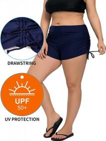 img 1 attached to ATTRACO Swim Shorts For Women Plus Size Swimsuit Shorts Swimwear Bottoms Lined