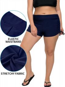img 2 attached to ATTRACO Swim Shorts For Women Plus Size Swimsuit Shorts Swimwear Bottoms Lined