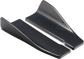 img 4 attached to Aishun Dtouch Rear Bumper Lip Lower Corner Valance Covers Splitter Spoilers (6035#Carbon)