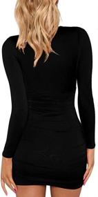 img 1 attached to GOBLES Womens Sleeve Bodycon Cocktail Women's Clothing ~ Dresses