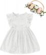 rjxdlt toddler girls lace dresses baby girl elegant dress flutter sleeve lace dress party princess dress logo