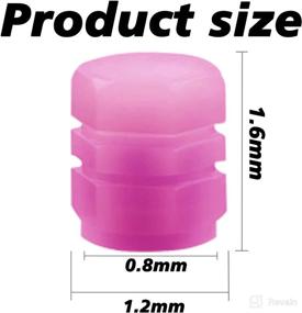 img 1 attached to 🚗 Glow-in-the-Dark Car Tire Valve Stem Caps - 12PCS Noctilucous Air Cap Covers in Pink