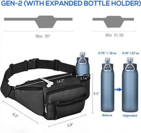 img 3 attached to Versatile And Roomy Fanny Pack With Water Bottle Holder For Outdoor Enthusiasts