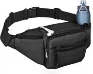 versatile and roomy fanny pack with water bottle holder for outdoor enthusiasts logo
