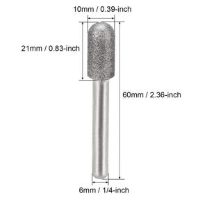 img 3 attached to Uxcell Diamond Grinding Carving Cylindrical Cutting Tools for Cutting Burrs