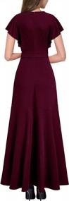img 3 attached to Miusol Women'S Formal V Neck Ruffle Split Evening Party Long Dress