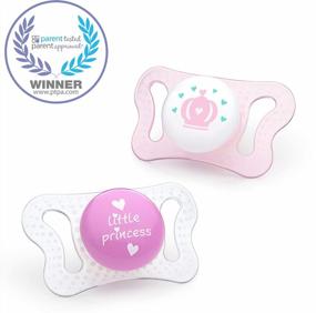img 4 attached to Orthodontic Nipple Chicco PhysioForma Mi-Cro Pacifier For Newborns, Pink, BPA-Free, 0-2 Months, 2-Pack With Sterilizing Case