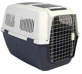 img 1 attached to Clipper carrier for cats and dogs Triol Standard Medium 53x52x71 cm 71 cm 52 cm 53 cm beige/dark blue 25 kg 5.7 kg