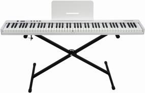 img 1 attached to Portable Folding Piano with Dynamic Keyboard PianoSolo Pro 3 White