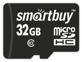 img 1 attached to SmartBuy microSDHC 32 GB Class 10 Memory Card, R/W 25/30 MB/s, SD Adapter, 1 pc, black