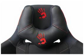 img 1 attached to 💺 Ultimate Gaming Comfort: Bloody GC-400 Computer Chair with Imitation Leather/Textile Upholstery in Sleek Black