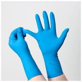 img 1 attached to 🧤 WRP Dermagrip High Risk Examination Gloves - 25 Pairs, Size M, Blue Color