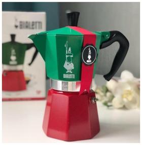 img 1 attached to ☕️ Кофеварка Bialetti Moka Express Italia 0005323/NP: Стильный аппарат объемом 270 мл, зелено-красная версия.