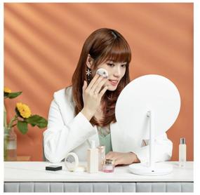 img 1 attached to Xiaomi mirror cosmetic table Jordan & Judy Makeup Mirror NV535 with light