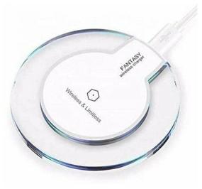 img 1 attached to High-speed wireless charger universal Fantasy K9 Crystal Ultra Slim for all devices that support Qi wireless charging standard, with LED indicator, white