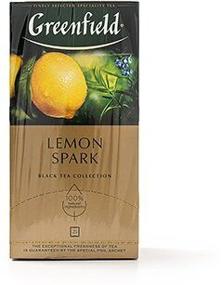 img 1 attached to Black tea Greenfield Lemon Spark in bags, 25 pak.