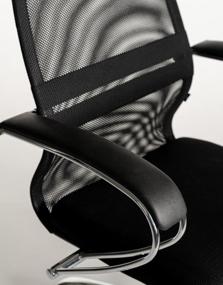 img 1 attached to Computer chair Metta SU-BK-8 CH (SU-B-8 101/003) for office, upholstery: mesh/textile, color: black