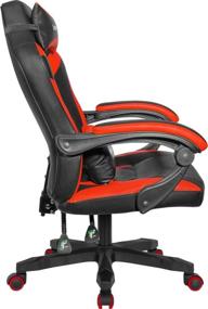 img 1 attached to Computer chair Defender Master gaming, upholstery: imitation leather, color: black/red