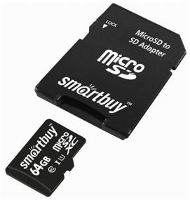img 1 attached to 💾 High-Performance SmartBuy microSDXC 64 GB Class 10 Memory Card | R/W Speed 20/17 MB/s | SD Adapter Included