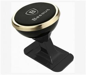 img 1 attached to Magnetic Holder Baseus 360-degree Rotation Magnetic Mount Holder Luxury Black/Gold