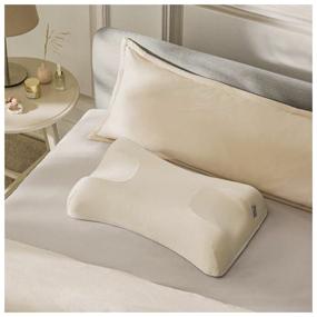 img 1 attached to Anti-age Beauty Sleep Omnia pillow: updated 3D shape, adjustable height, tencel pillowcase included
