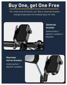 img 1 attached to 🏍️ Secure Your Motorcycle with Baseus Armor Gravity Holder Base – Black