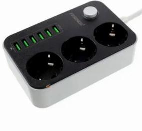 img 1 attached to Surge protector LDNIO SE3631, 3 sockets, S/C, 10A / 2500 W gray 1.6 m