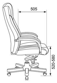 img 1 attached to Executive Computer Chair: Bureaucrat T-9922WALNUT - Genuine Leather Upholstery, Black Color